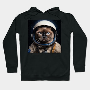 Astronaut Cat in Space - Burmese Hoodie